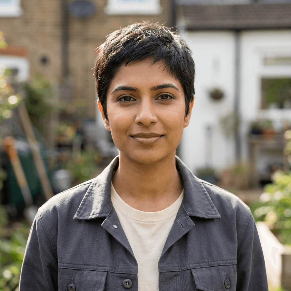 Portrait of Priya S., a client who chose a premium water filtration system