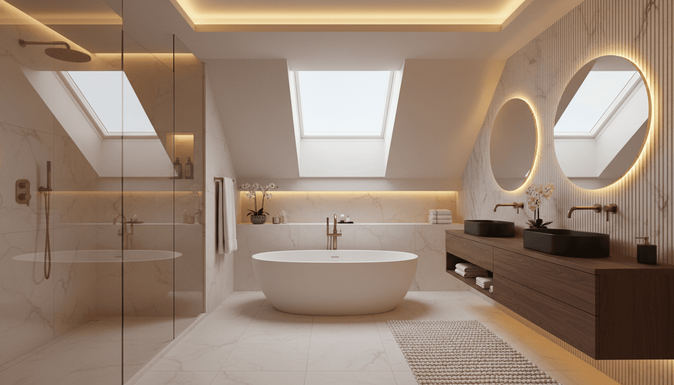 Elegant modern bathroom with premium fixtures