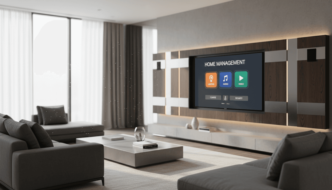Smart home control system for media walls