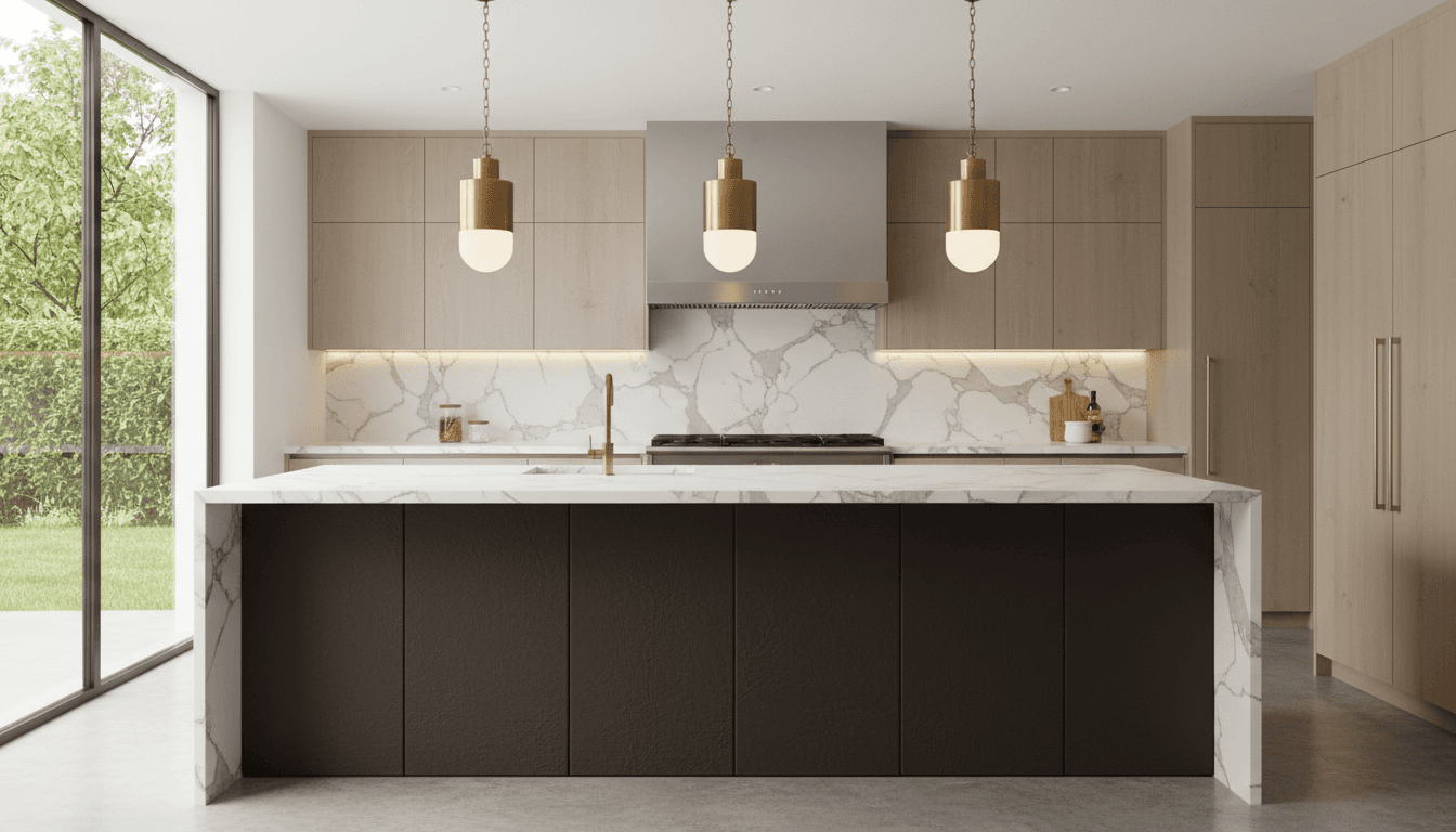Quartz countertop in a renovated kitchen