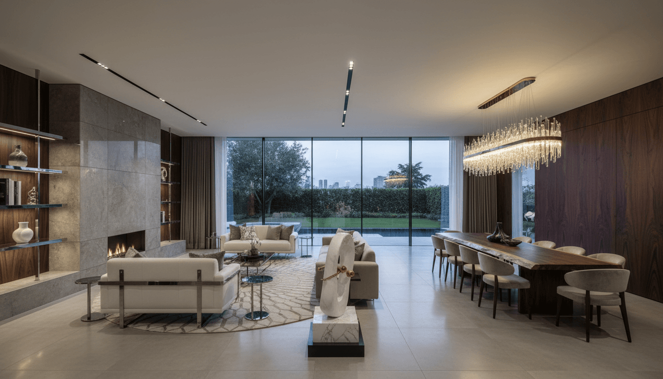 Luxury modern home interior with premium finishes and elegant design