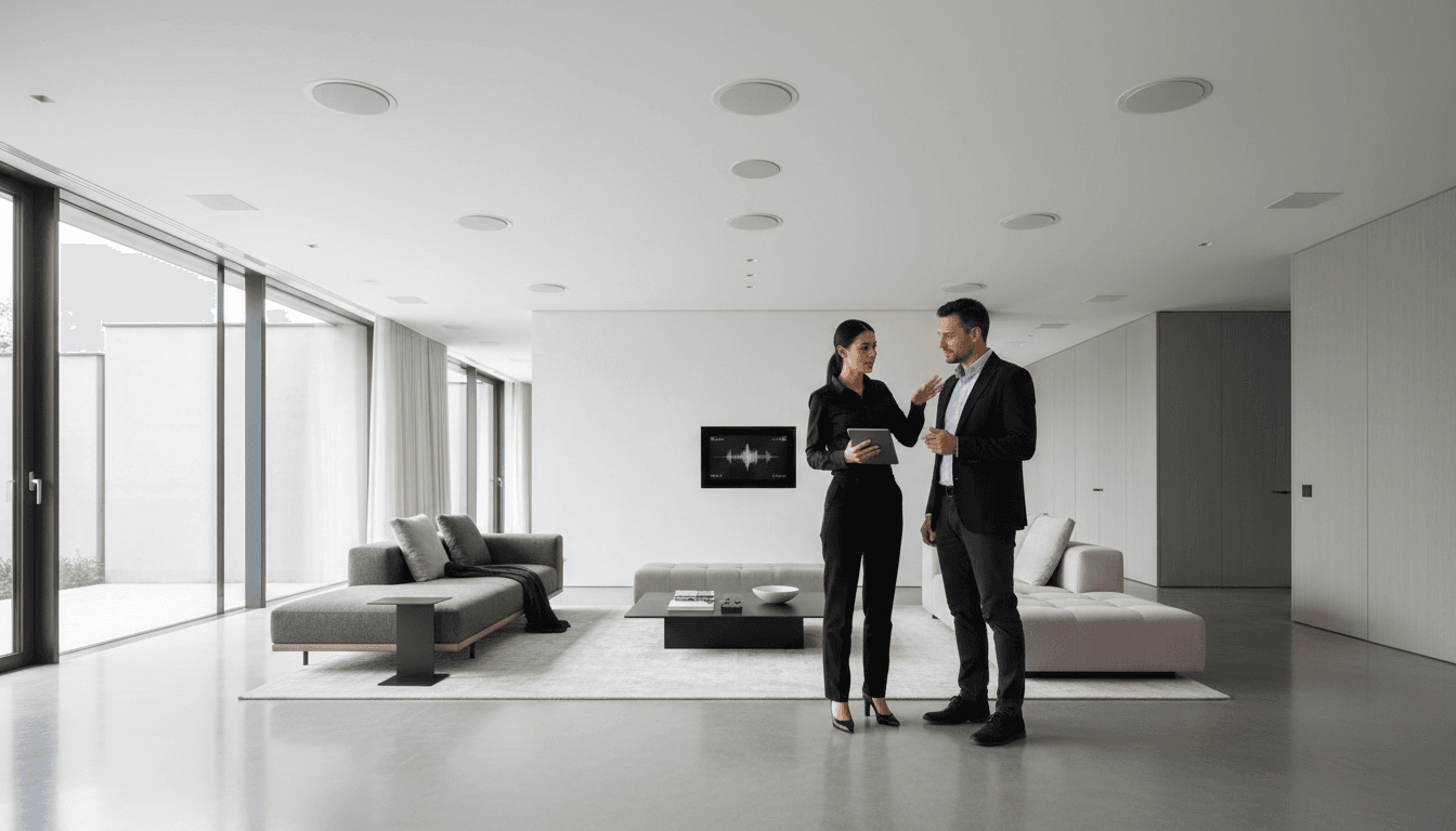 Professional AV system installation with hidden cables