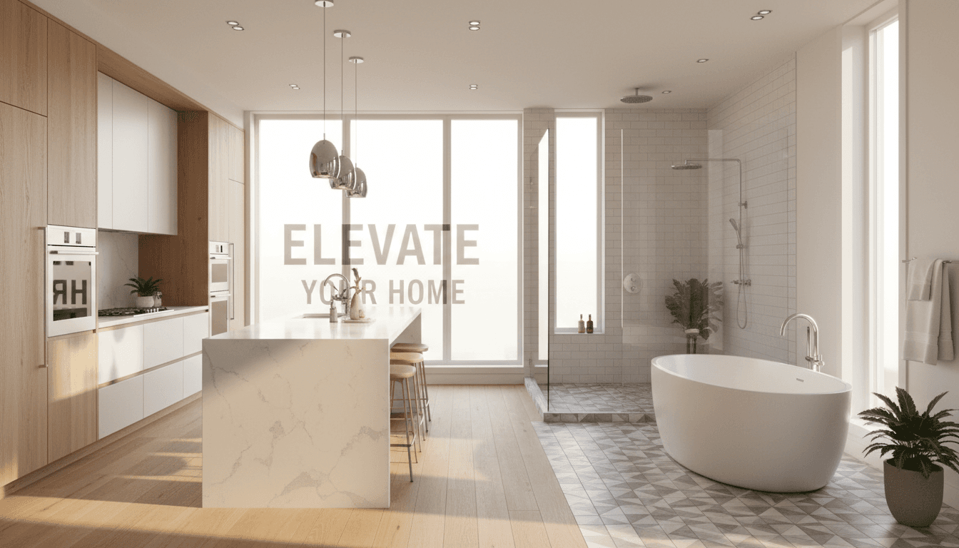 Upscale kitchen renovation with premium cabinetry and contemporary finishes