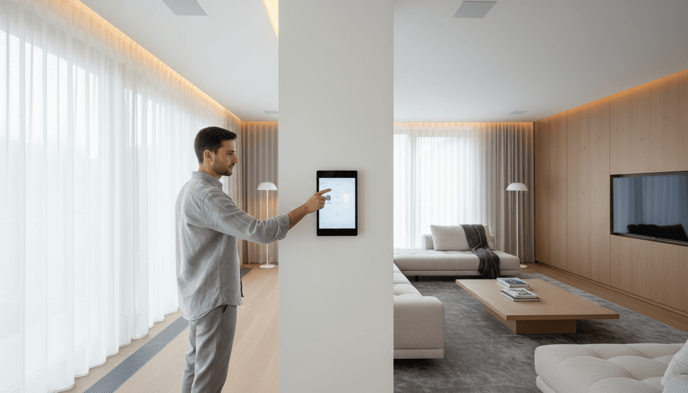 Smart home control system for media walls